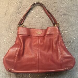 Coach Red Leather Bag